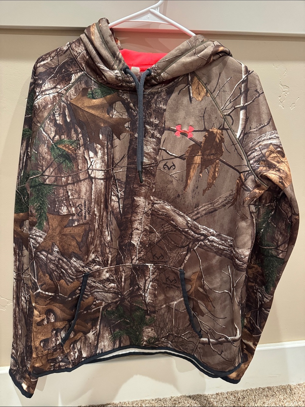 Under Armour Realtree Camo Hoodie with Pink Logo